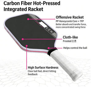 ไม้พายพิคเคิลบอล Pro IV รุ่นยอดนิยม ได้รับการรับรองจาก USAPA ขนาดมาตรฐาน 16 มม. ความหนาแบบ <span class=keywords><strong>Ben</strong></span> Jonhs ผิวคาร์บอนไฟเบอร์ สำหรับมืออาชีพ - Product Image 5