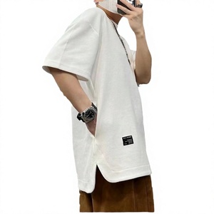 เสื้อยืดฮิปฮอปทรงโอเวอร์ไซส์พรีเมียมสำหรับผู้ชาย คุณภาพสูง สั่งทำได้ พิมพ์ลายด้านหน้า ผ้าฝ้ายทอเนื้อหนา พิมพ์ลายพัฟฟ์ คอกลม แขนสั้น - Product Image 3