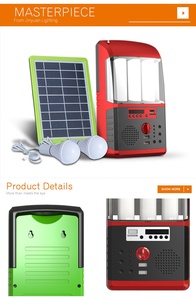 30smd Ánh Sáng Đài Phát Thanh Năng Lượng Mặt Trời Power Panel Sạc Khẩn Cấp Đèn Năng Lượng Mặt Trời Chiếu Sáng Nhà Hệ Thống Với Đầu Vào Usb - Product Image 4