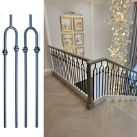 Nouveaux balustres en fer forgé en forme de U avec balustre articulé en fer pour escalier intérieur