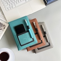 Carnet de notes en cuir personnalisé-Agenda A5 à couverture rigide avec pochette, ensemble de fournitures scolaires pour reliure parfaite