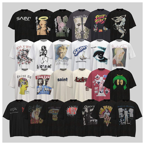 T-shirts à manches courtes pour hommes, vêtements d'été 2025, col rond, style tendance, expédition aléatoire, style hip-hop - Product Image 1