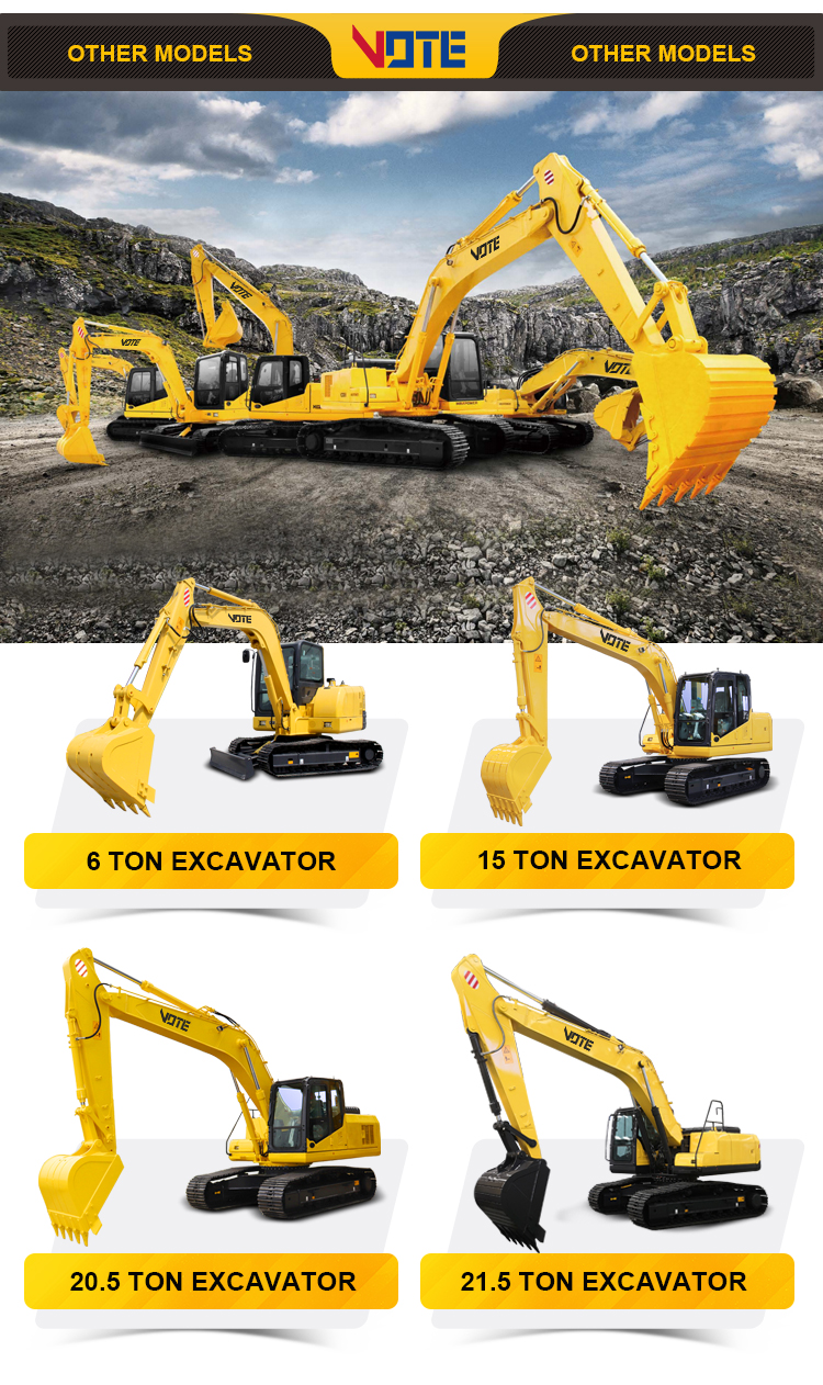 The 8 ton excavator small crawler hydraulic excavator for sale industrial earthwork medium digger Asia
