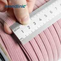 Bandes élastiques plates de haute qualité Matériau en spandex de couleur personnalisée-Rose Noir Blanc pour coudre des sous-vêtements