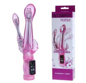 Vibrador de Doble Penetración con 6 Modos, Estimulación Triple del Punto G, Baja Frecuencia, Vibrador Anal para Masturbación, Juguetes Sexuales - Product Image 1