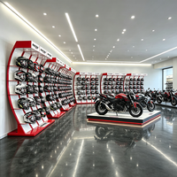 Fanghua personnalisable moto boutique suspendu décor support mural vélo casque support sol sécurité casque présentoir