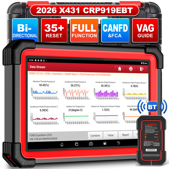 2026 Launch X431 CRP919E BT Automotive Scanner Engine All System OBD2 Diagnostic Tools 31 Resets 2 Years Free Update