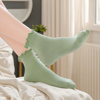 Chaussettes en coton pour femmes, nouvelle collection printemps-automne, plusieurs couleurs, chaudes, avec revers et design intégré, usage quotidien