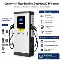 Estación de Carga para Vehículos Eléctricos DC 60kw 80kw CCS2 CHAdeMO GBT Doble Conector Rápido Inteligente OCPP IP65 Impermeable Comercial OEM Venta al por Mayor