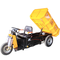 Tricycle souterrain Camping-car 1 tonne Mini Dumper fabriqué en Chine Camionnette électrique 3x2 avec capacité de chargement de 1 tonne