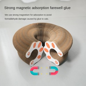 Organ sóng giấy mèo ban đầu với chuông Mài Claw leo khung Pet đồ chơi chống xước - Product Image 4