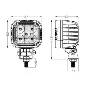 50W Super lumineux <span class=keywords><strong>Led</strong></span> feux de <span class=keywords><strong>travail</strong></span> Auto <span class=keywords><strong>phare</strong></span> carré pour tout-terrain 4X4 SUV camion tracteur voiture accessoires - Product Image 6