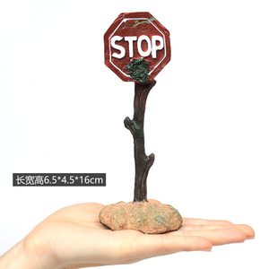 Kunstlicher Haiwarnschild Harz <span class=keywords><strong>Aquarium</strong></span> Dekoration Ornamente Landschaftsbauzubehör für Fisch Tank <span class=keywords><strong>Aquarium</strong></span> Hintergrund - Product Image 4