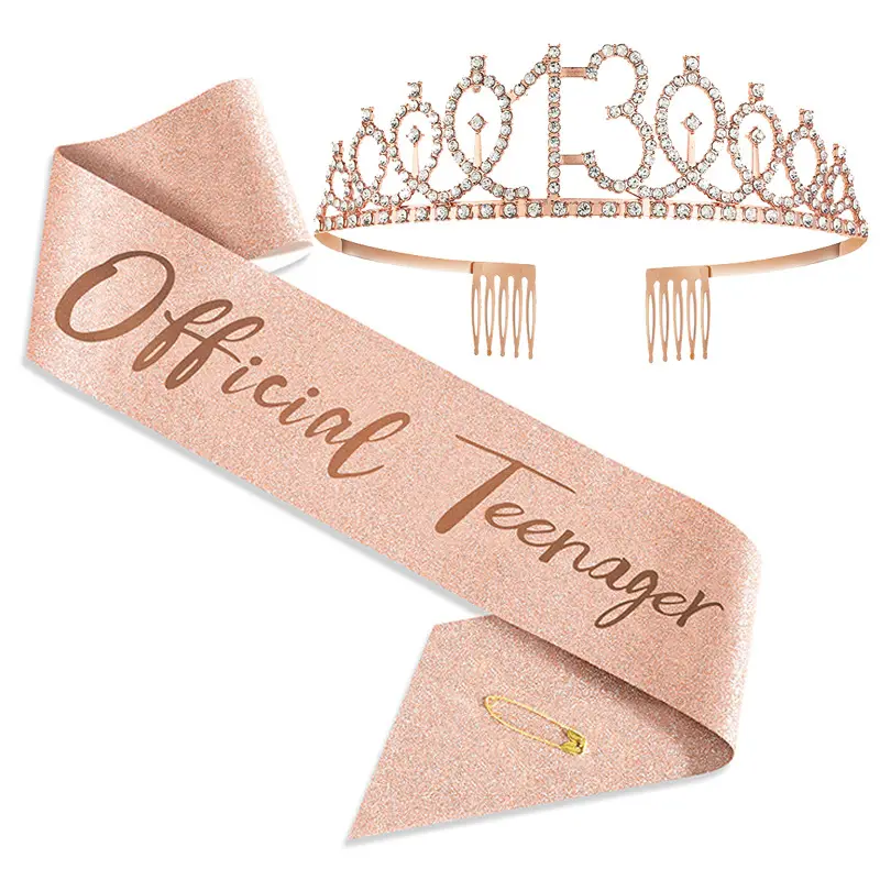 Ingrosso gioielli corona di compleanno donna Party Queen corona set fascia