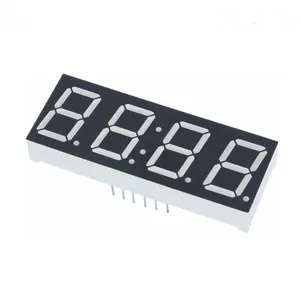 24 pins quad numbers serial red 4 digit 7 segment display led 0.39"