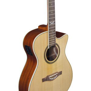 EKO GUITARS - NXT A100CE NATURAL, guitare acoustique électrifiée de haute qualité, forme en coupe d'auditorium, système EKO G03, table en épicéa - Product Image 3