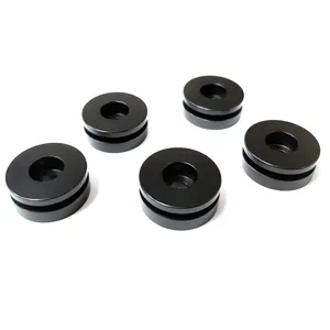 Custom Aluminum Small CNC Machining Parts CNC Turning Black Aluminum Spacer