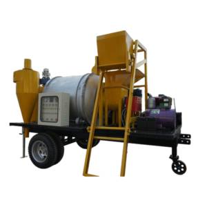 Mélangeur mobile SLJ-5 avec moteur et pompe à commande PLC, capacité de 3-5t/h, entièrement automatique, équipement de construction économe en énergie - Product Image 1