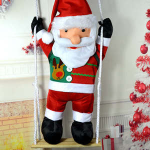 Figura Decorativa de Santa Claus de Tela Reutilizable, 7 Pulgadas, Juguete para Escalar el Árbol, para Decoración Navideña de Interiores - Product Image 4