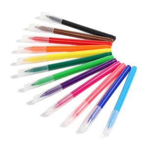 ปากกาพู่กันสีน้ำ 6/12 สี หัวนุ่มยืดหยุ่น ปากกามาร์คเกอร์แบบใช้น้ำ ล้างออกได้ สำหรับงานศิลปะ วาดภาพ ระบายสี และเขียนตัวอักษร - Product Image 2