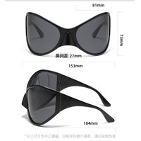 Lunettes de soleil de créateur Lunettes de soleil incurvées polarisées Lunettes de soleil à grande monture Femmes Hommes Mode Lunettes de soleil oversize Alien Shades Y2k