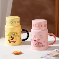 Mug en céramique Bob l'éponge et Patrick Star, grande capacité, résistant aux hautes températures, compatible micro-ondes, article de décoration pour maison de plage