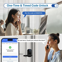 Serrure Intelligente à Prix de Gros avec Affichage du Mot de Passe, Déverrouillage par Empreinte Digitale et Application WiFi Ttlock/Tuya, Serrure Numérique à Pêne Simple pour Mortaise US