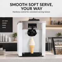 Machine à glace molle autonettoyante professionnelle 220 V 60 Hz avec compresseur de marque