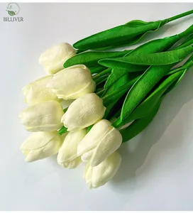 Hoge Kwaliteit Zwarte Kunstmatige Latex Tulpen Nieuwe Real Touch Kunstbloemen Voor Feest Huis Bruiloft Decoratie