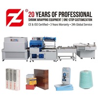 Machine d'emballage sous film rétractable ZF-A5645+SJ420, machine d'emballage sous film rétractable automatique pour boîtes industrielles et papeterie