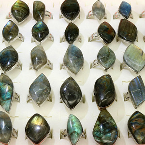 RG1086 Wholesale Natural Gemstone <strong>Rings</strong>,Silver Natural Blue Fire Flashy Freeform <strong>Labradorite</strong> <strong>Rings</strong> - Product Image 5