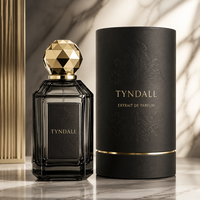 Flacon de parfum en verre noir de luxe 30ml 50ml 100ml pour marques haut de gamme avec col serti et atomiseur