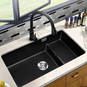 Fregadero de Cocina de Cuarzo, Diseño Escalonado, de Una Sola Pieza, Resistente al Calor y a los Arañazos - Product Image 1