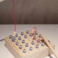 Juguete Educativo Montessori para Niños, Juego de Pesca Magnética para Capturar Insectos y Jalar Rábanos, Desarrollo de la Coordinación Mano-Ojo