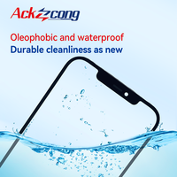Vente directe d'usine Ackcong, vitre avant avec OCA préinstallé, remplacement pour iPhone X-15 Pro Max, pièces de réparation