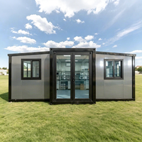 Maison conteneur préfabriquée moderne, portable, extensible et respirante, tout-en-un, pour bureau modulaire, bureau à domicile et entrepôt