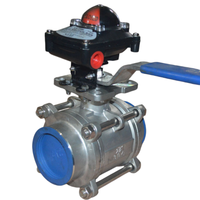 Vanne à boisseau sphérique B3 à passage plein, à brides, filetage BSP NPT, en acier inoxydable SS304, joint PTFE, extrémité filetée, haute pression, 1/2, gaz haute température, garantie 1 an