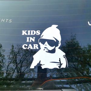 Material de <span class=keywords><strong>vinilo</strong></span> personalizado resistente <span class=keywords><strong>a</strong></span> la intemperie, impresión <span class=keywords><strong>a</strong></span> todo Color transparente, pegatinas para ventana de coche, logotipo troquelado, pegatinas para coche de bebé <span class=keywords><strong>a</strong></span> <span class=keywords><strong>bordo</strong></span> - Product Image 2