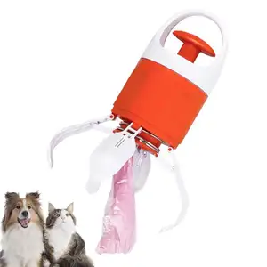 Pelle à crottes pour chiens avec sac à crottes attaché griffe de ramasseur de déchets en plastique pour animaux de compagnie pour l'extérieur