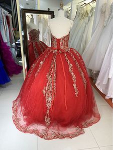 Robe de Quinceanera filles robe de bal colorée fête d'anniversaire hors épaule dentelle Corset princesse - Product Image 6