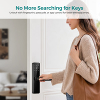 Serrure de porte intelligente à empreinte digitale SJJ TTLock Tuya App, clavier tactile, carte IC RFID, entrée sans clé, aluminium, pour hôtel et appartement