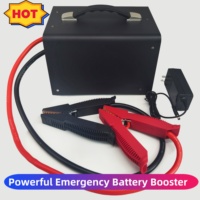 Démarreur de Voiture Robuste 20000A de Pointe 80000mAh 12V 24V, Batterie Externe 65W, Booster de Batterie d'Urgence LED pour Camions et Véhicules Commerciaux