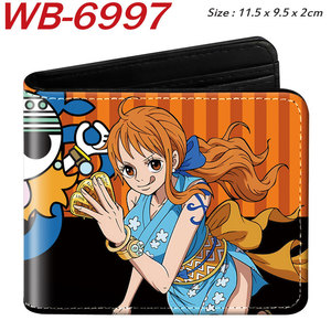 Portefeuille en cuir PU One Piece Anime, portefeuille court pliable, imprimé avec un motif de personnage de dessin animé, unisexe, usage quotidien, 11,5x9,5x2 cm - Product Image 4