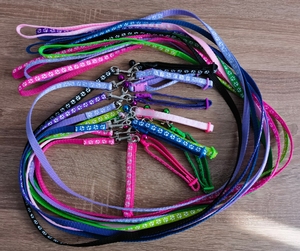 Ensemble collier et laisse pour chien, boucle à dégagement rapide pour l'extérieur, collier pour chiot réglable à imprimé, laisse pour animal de compagnie en nylon souple - Product Image 2