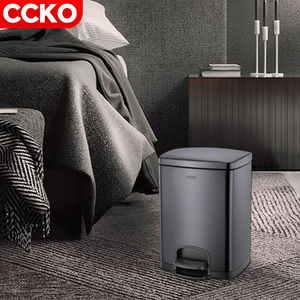 Ccko 40L Bạc Mùi Kiểm Soát Dấu Vân Tay Bằng Chứng Touchless Rác Thép Không Gỉ Bàn Đạp Bin Cho Văn Phòng Nhà Bếp Bước Thùng Rác Có Thể - Product Image 5