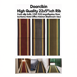 High Quality 22x55 Inch Rib <b>Mat</b> Anti-Slip Soft PVC and Polyester Door <b>Mat</b> for Home Hotel Office <b>Kitchen</b> Bathroom Use - Product Image 2