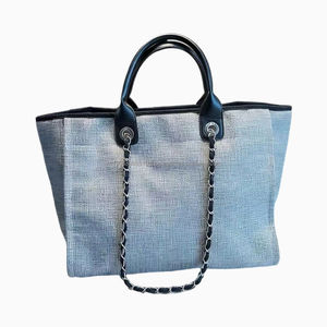 Sac fourre-tout d'été en toile grande capacité, style luxe, pour femme, sacs à main de créateur, vente en gros, prix abordable 2026 - Product Image 1