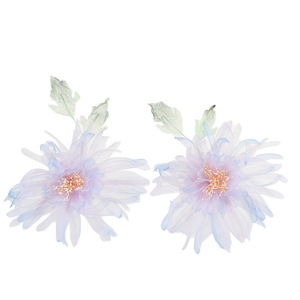 Nouveaux accessoires pour cheveux Hanfu chinois anciens 2024, design original, faits à la main, fleur en soie dégradée rose et bleue - Product Image 5