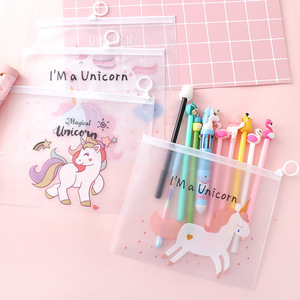 Bolsa de maquillaje para cosméticos, nuevo diseño, impermeable, mate, <span class=keywords><strong>unicornio</strong></span>, esmerilado, logotipo personalizado, transparente, pvc, ziplock - Product Image 6