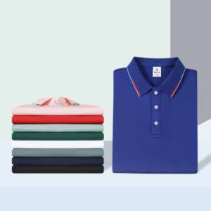 Chemises de marque personnalisées à manches courtes 100% polyester anti-boulochage Polo pour hommes - Product Image 1